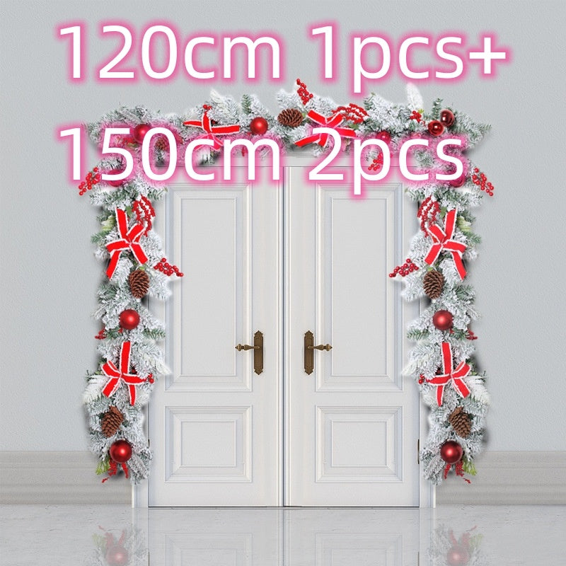 Flocking Christmas Door Wreath