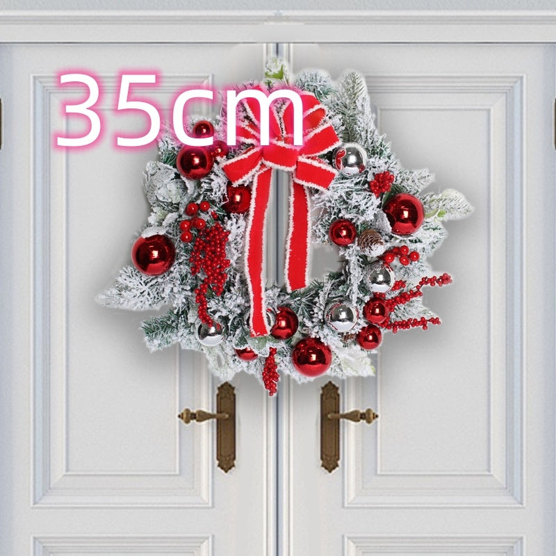 Flocking Christmas Door Wreath