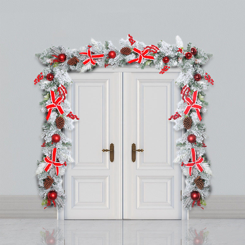 Flocking Christmas Door Wreath