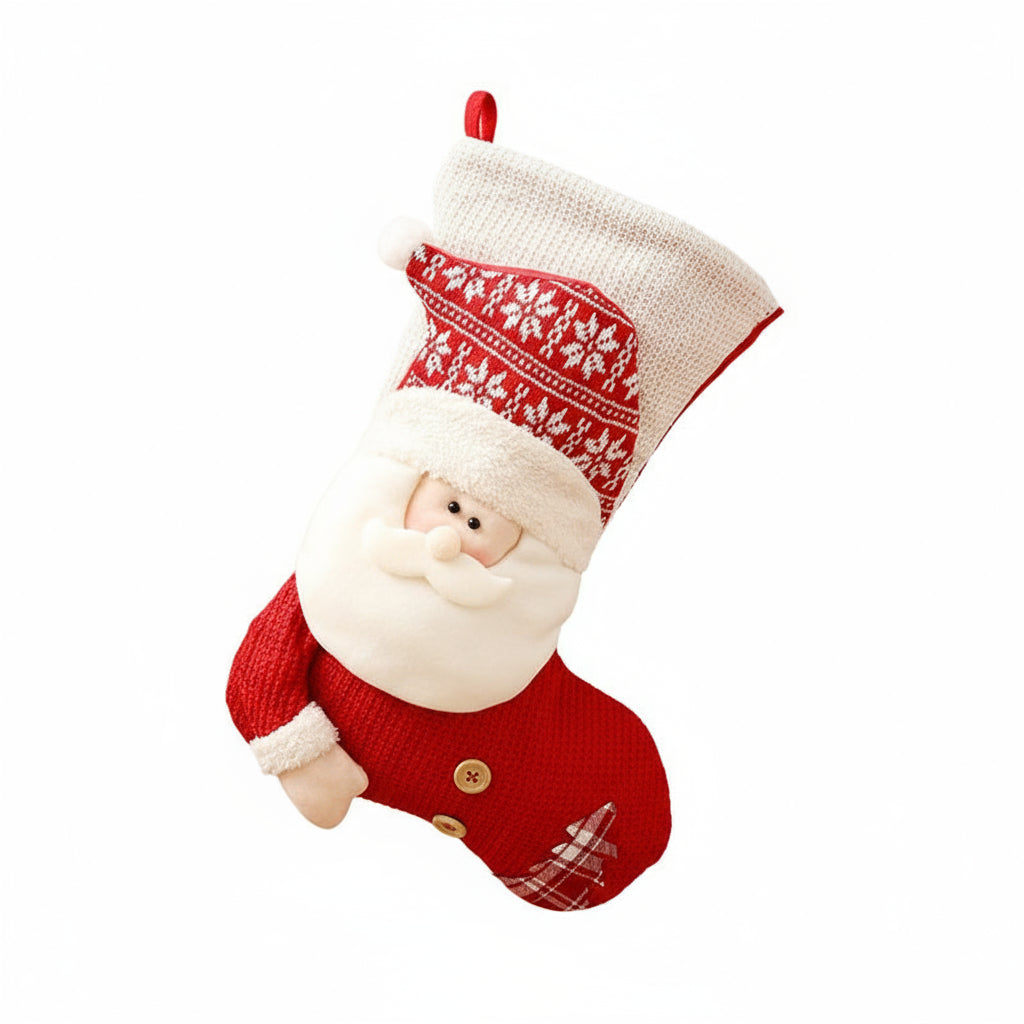 Traditional Knitted Christmas Stocking