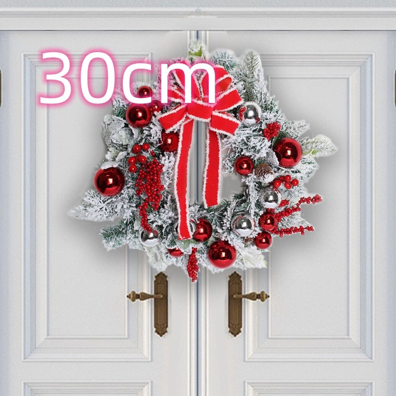 Flocking Christmas Door Wreath