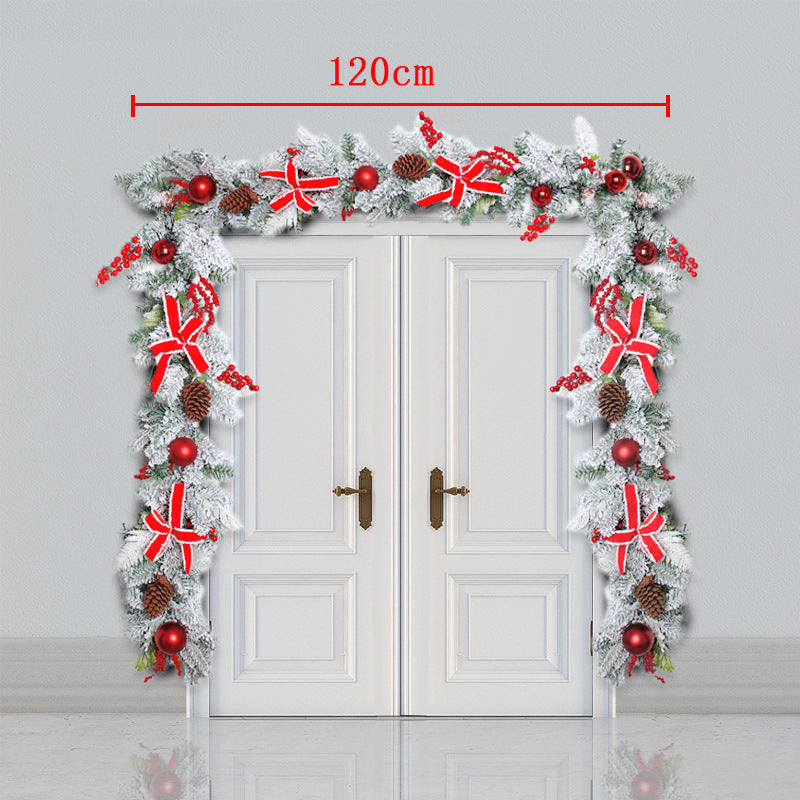 Flocking Christmas Door Wreath