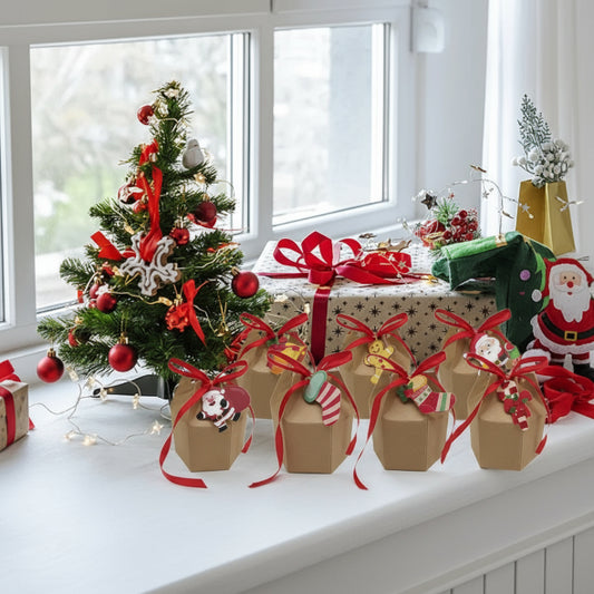 24-Pack Christmas Gift Boxes ( Ribbons & Tags)