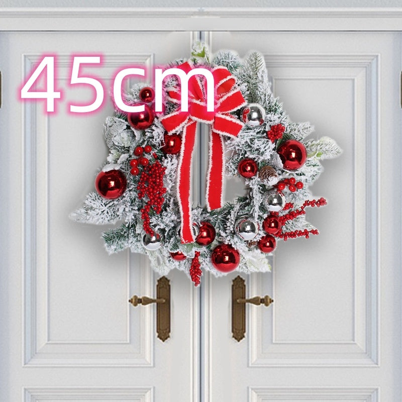 Flocking Christmas Door Wreath