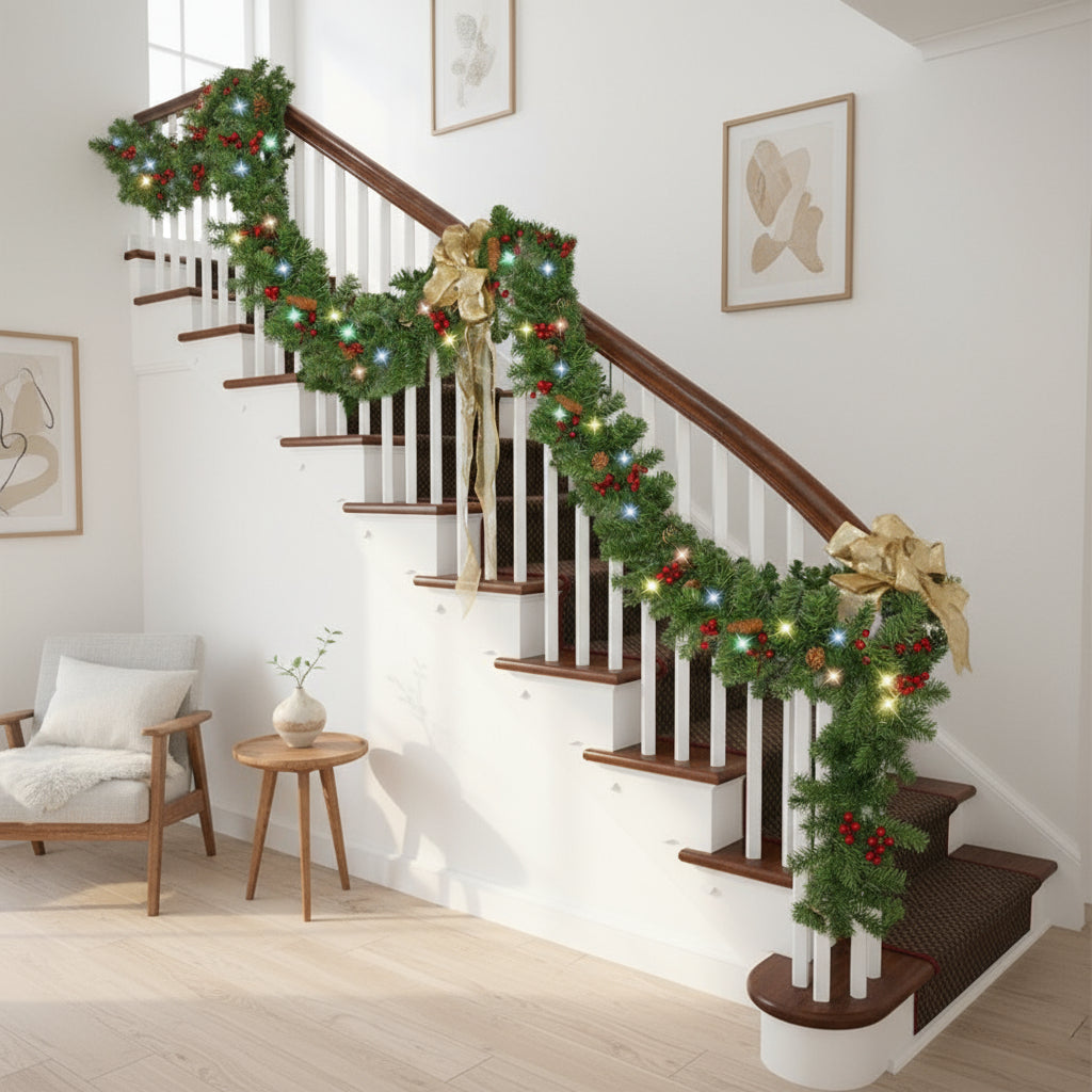 Cane Christmas Garland Wreath