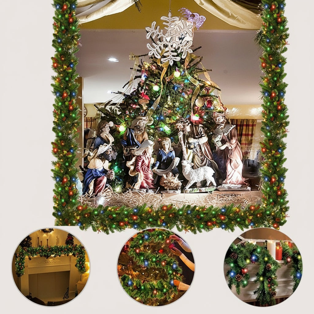 Cane Christmas Garland Wreath