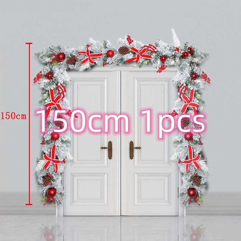 Flocking Christmas Door Wreath