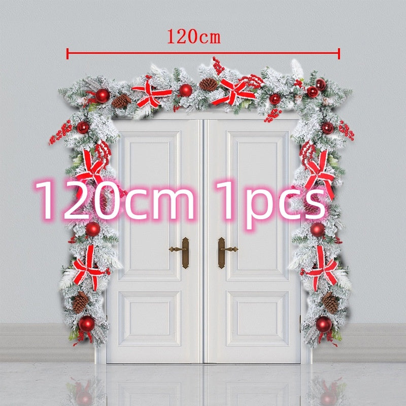 Flocking Christmas Door Wreath