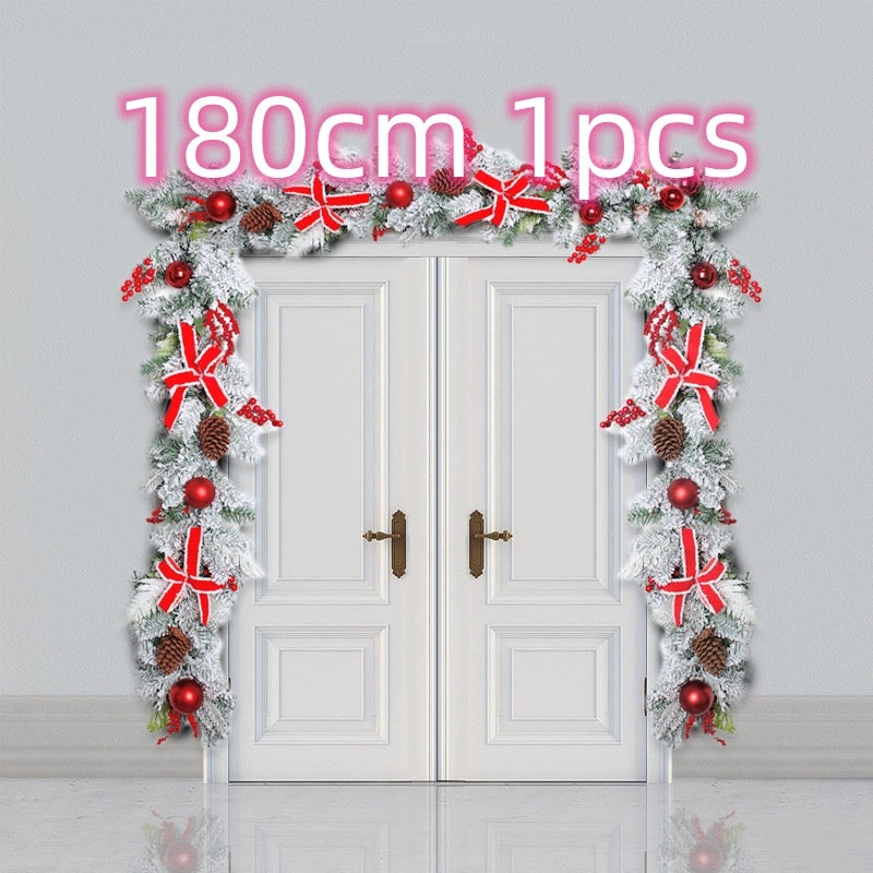 Flocking Christmas Door Wreath