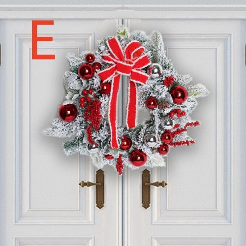 Flocking Christmas Door Wreath